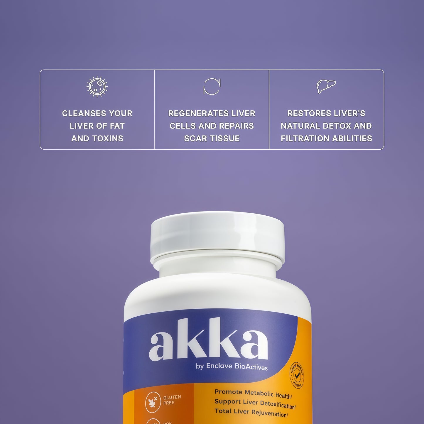 AKKA - Akkermansia Probiotic Liver Cleanse Detox & Repair - Liver Health Supplement for Energy, Digestion & Metabolism with Akkermansia Muciniphila Superbiotics, Non-GMO, Gluten-Free, 4-Pack